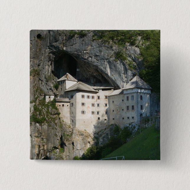 SLOVENIA, RANJSKA, Predjama Castle: 16th 2 Inch Square Button (Front)
