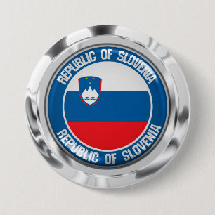Slovenia Round Emblem 3 Inch Round Button