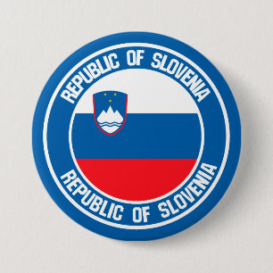 Slovenia Round Emblem 3 Inch Round Button