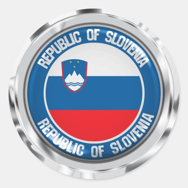 Slovenia Round Emblem Classic Round Sticker (Front)