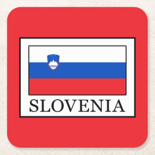 Slovenia Square Paper Coaster