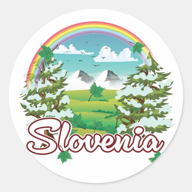 Slovenia Travel logo Classic Round Sticker (Front)
