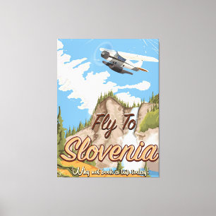 Slovenia Vintage style travel poster Canvas Print