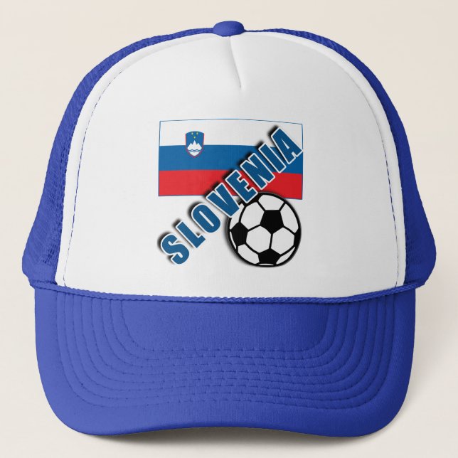 SLOVENIA World Soccer Fan Tshirts Trucker Hat (Front)