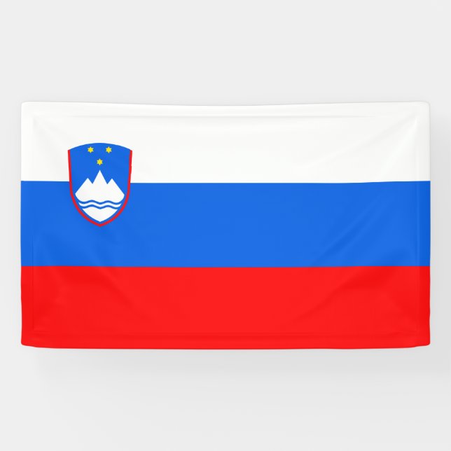 Slovenian Flag Banner (Horizontal)