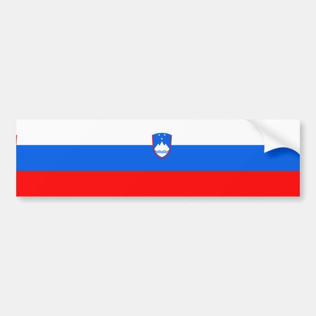Slovenian Flag Bumper Sticker (Front)