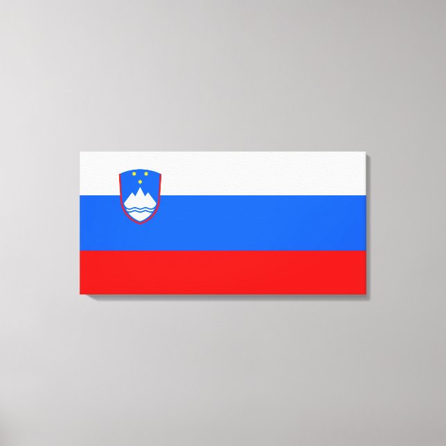 Slovenian Flag Canvas Print (Front)
