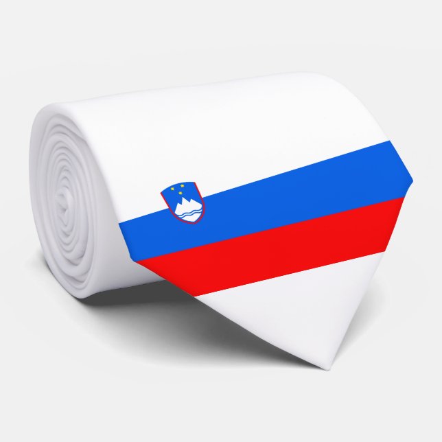 Slovenian Flag Tie (Rolled)