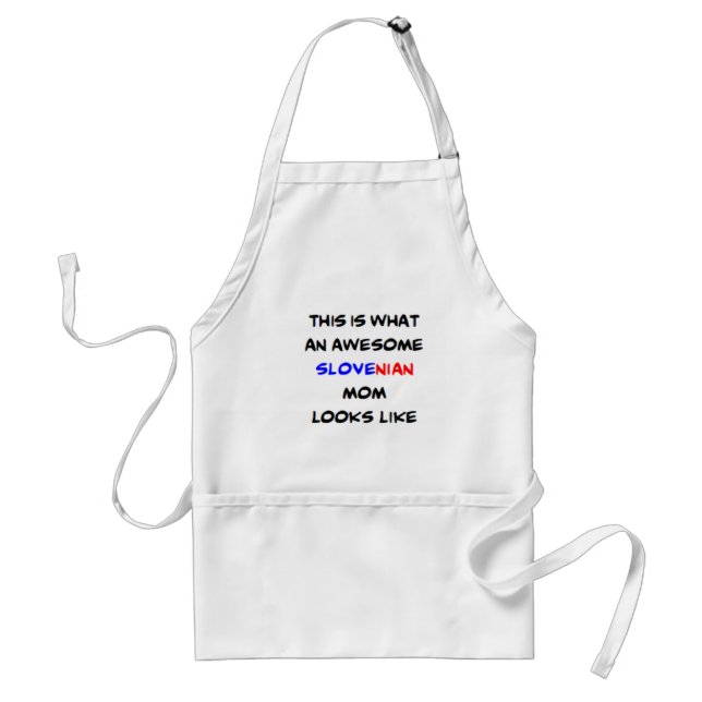 slovenian mom, awesome standard apron (Front)