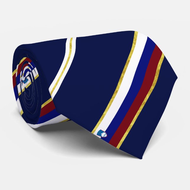 Slovenian stripes flag tie (Rolled)