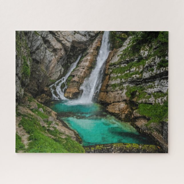 Slovénie Jigsaw Puzzle - Cascade Savica (Horizontal)