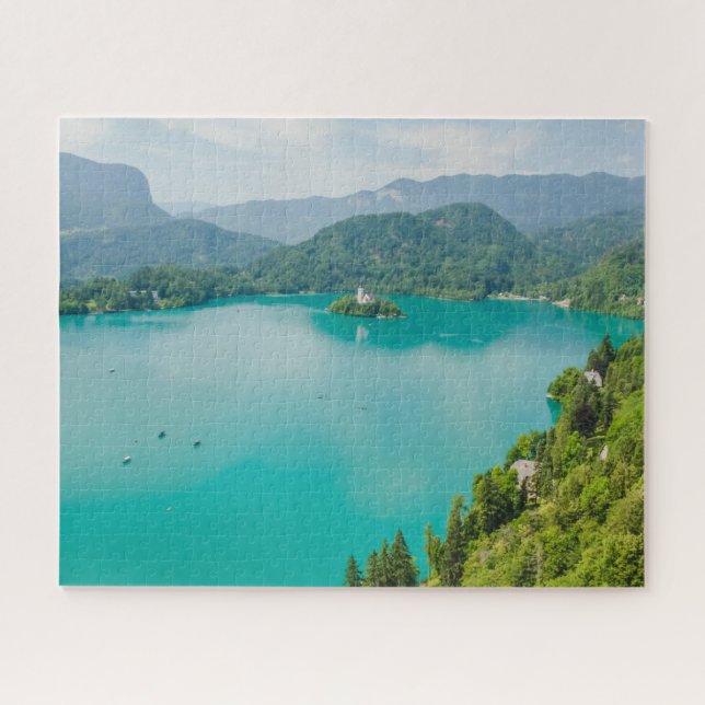 Slovénie Jigsaw Puzzle - Lac Bled du château (Horizontal)