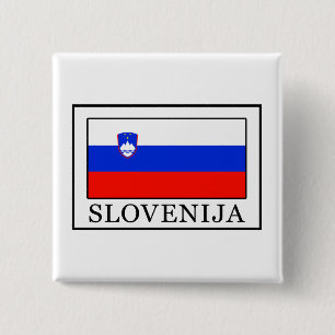 Slovenija 2 Inch Square Button