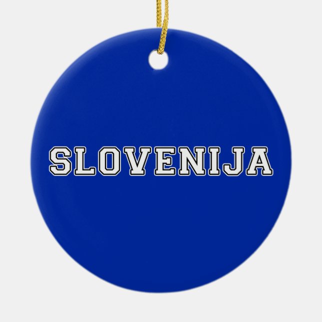 Slovenija Ceramic Ornament (Front)