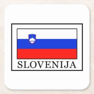 Slovenija Square Paper Coaster