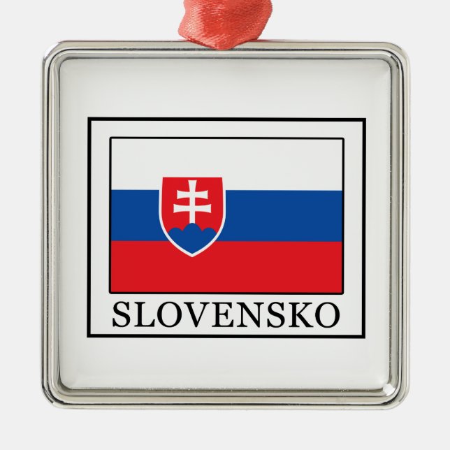Slovensko Metal Ornament (Front)