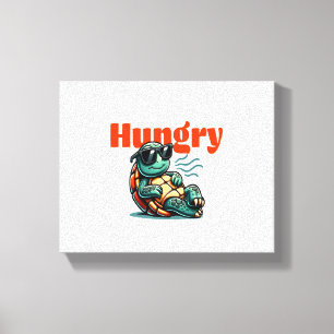 Slow and Hungry – Cool Turtle Canvas Print