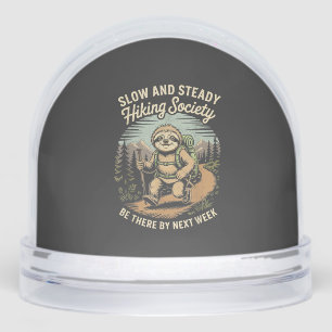 Slow and Steady Hiking Society Funny Sloth Hike Lo Snowglobe