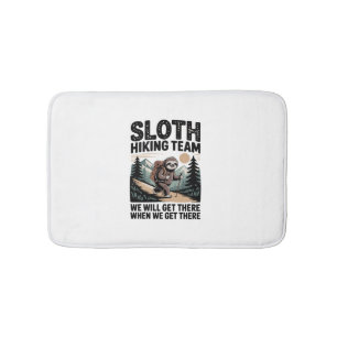 Slow and Steady Sloth Hiking Team Bath Mat