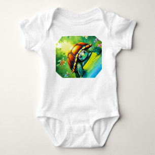 Slow and Steady" "Turtle Power" "Little Adventurer Baby Bodysuit