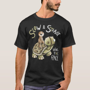 Slow And Steady Wins The Race Sloth Rides On A Tur T-Shirt