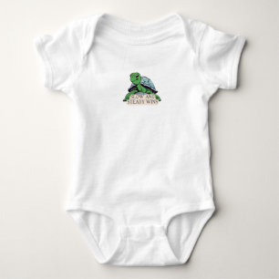 Slow And Steady Wins Turtle Baby Bodysuit