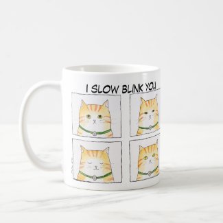 Slow Blinking Orange Tabby Cat Funny Cat Comic