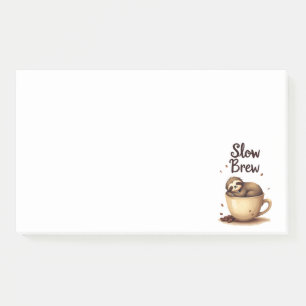 Slow Brew Coffee Sloth Post-it Notes