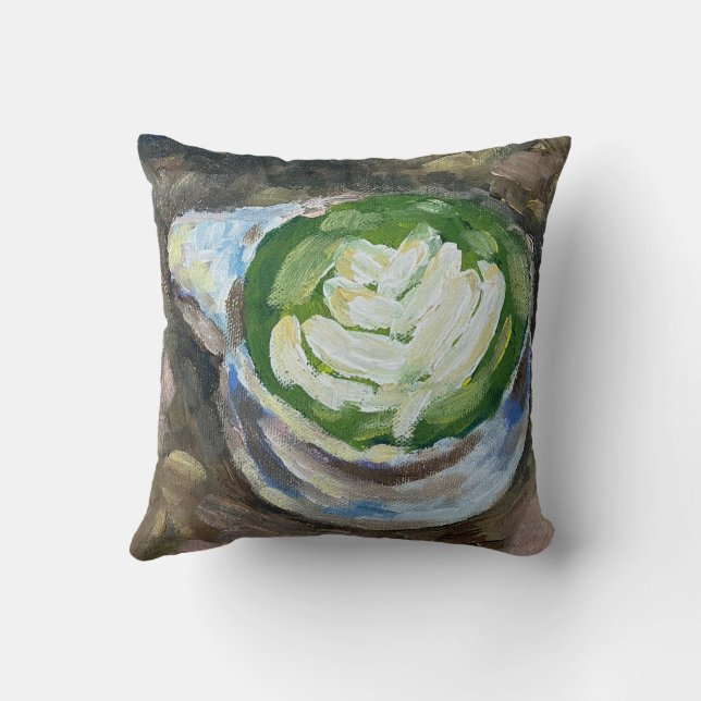 Slow Café_01 Throw Pillow (Back)