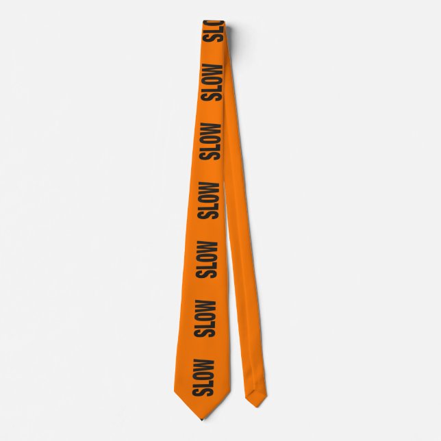 Slow Caution Sign  Tie (Front)