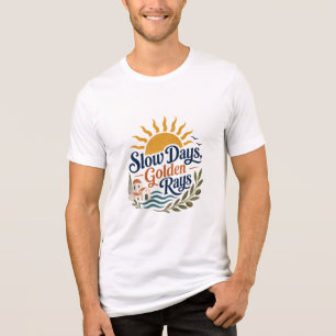 Slow Days Golden Rays Summer Sun T-Shirt Tri-Blend Shirt