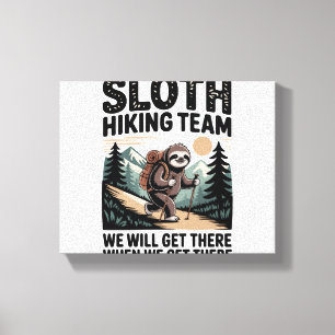 Slow Days Sunny Vibes Sloth Hammock Trop Canvas Print