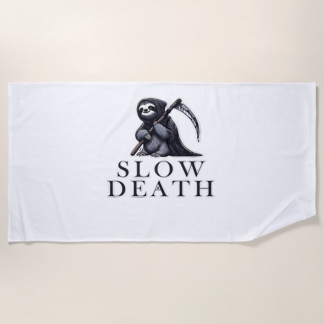 Slow Death Essential T-Shirt Beach Towel (Front)