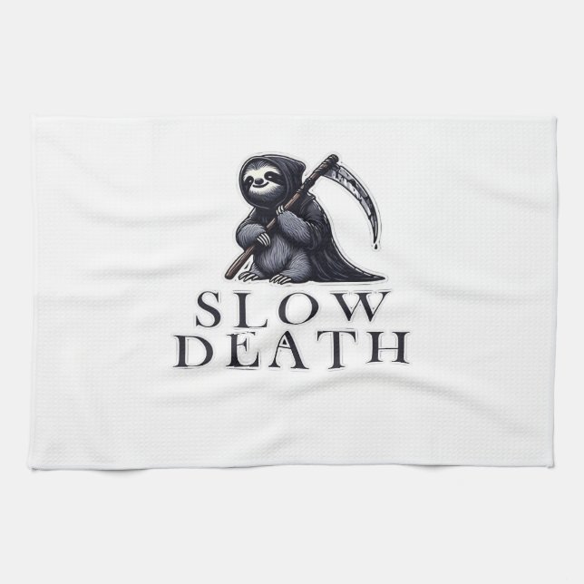 Slow Death Essential T-Shirt Kitchen Towel (Horizontal)