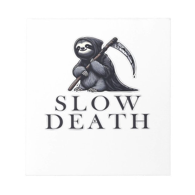 Slow Death Essential T-Shirt Notepad (Front)