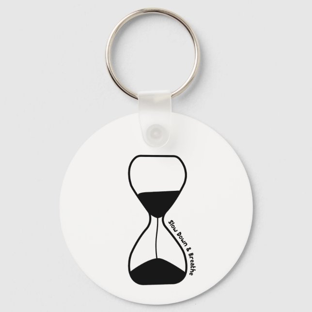 Slow Down and Breathe – Self Care Keychain (Back)
