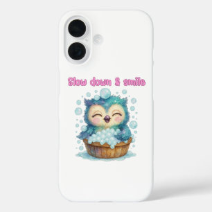 Slow Down and Smile – Positive Vibes iPhone 16 Case