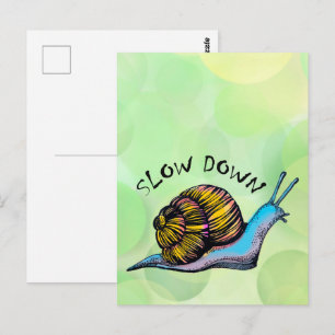 Slow down postcard
