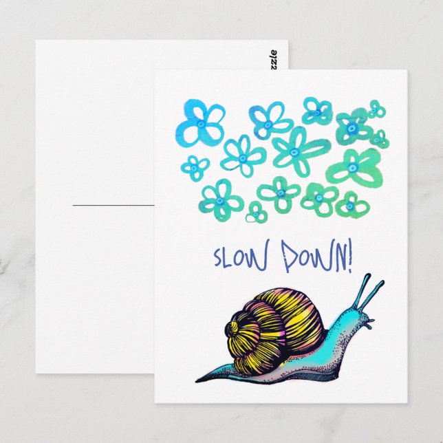 Slow down postcard (Front/Back)