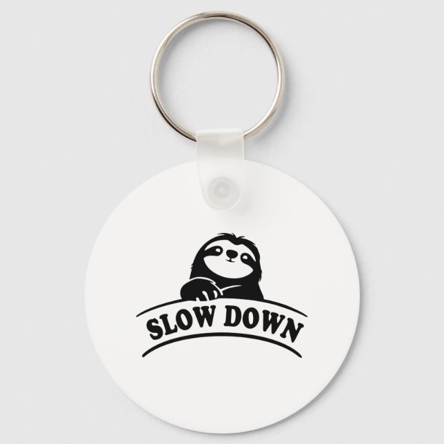 SLOW DOWN SLOTH KEYCHAIN (Front)