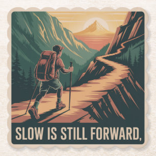 Slow Is Still Forward Paper Coaster