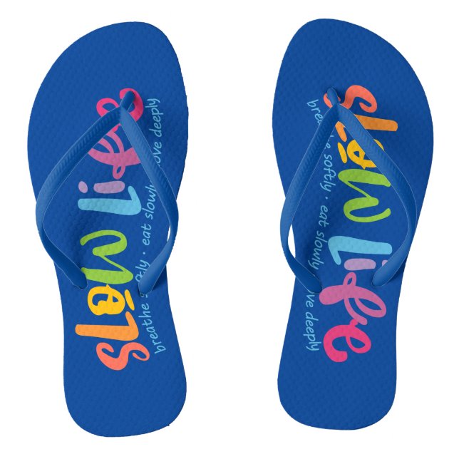 Slow Life Flip Flops (Footbed)