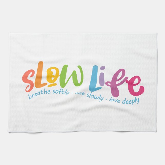 Slow Life Kitchen Towel (Horizontal)