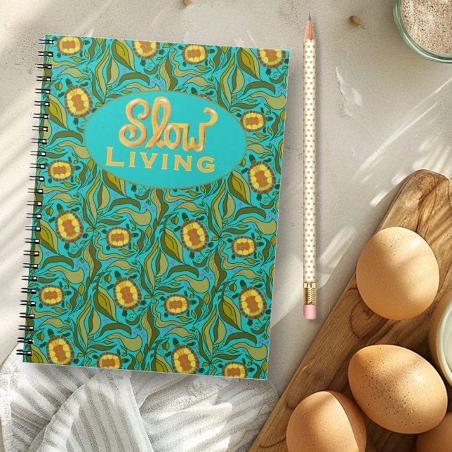 Slow Living Green Pattern Turtle Art Notebook (Creator Uploaded)