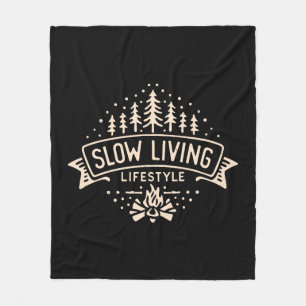 Slow Living Lifestyle Fleece Blanket