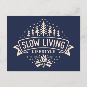 Slow Living Lifestyle Postcard
