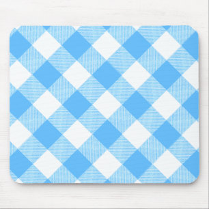 Slow-Living Summer Sky Check Mouse Pad