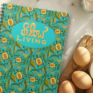 Slow Living Turtles Illustrated Pattern Notebook