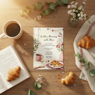 Slow Morning with Mom Cozy Mother’s Day Brunch Invitation