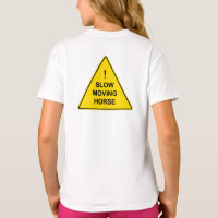"Slow Moving Horse" Funny Yellow Warning Sign